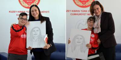 Özel öğrencilerden kadın milletvekillerine hediye...