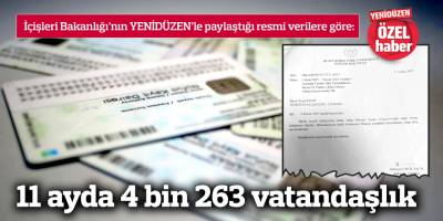 11 ayda 4 bin 263 vatandaşlık