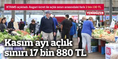 KTAMS: Kasım ayı açlık sınırı 17 bin 880 TL