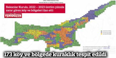 173 köy ve bölgede kuraklık tespit edildi