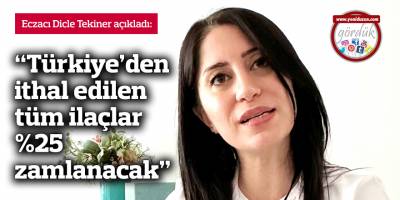 “Türkiye’den ithal edilen tüm ilaçlar %25 zamlanacak”