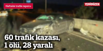 Bir haftada 60 trafik kazası... 1 kişi hayatını kaybetti, 28 kişi yaralandı