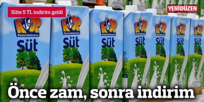 Süte 5 TL indirim geldi