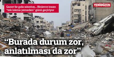 Gazze'de binlerce Filistinli gıda sıkıntısı nedeniyle "tek lokma yemeden" günler geçiriyor