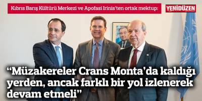 “Müzakereler Crans Monta’da kaldığı yerden, ancak farklı bir yol izlenerek devam etmeli”