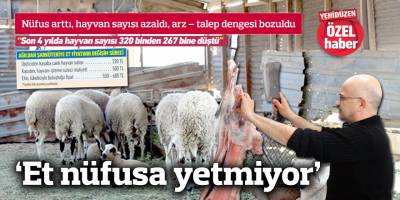 ‘Et nüfusa yetmiyor’