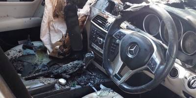 Park halindeki araç yandı