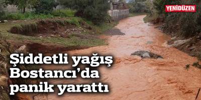 Bostancı'da dere taştı