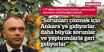 Şahiner: “Narenciyede çözülen sorun yok"