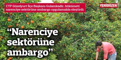 “Narenciye sektörüne ambargo”