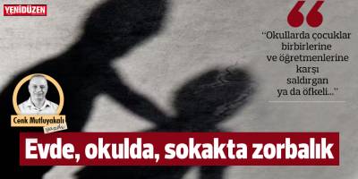 Evde, okulda, sokakta zorbalık