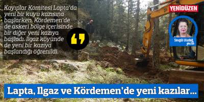 Lapta, Ilgaz ve Kördemen’de yeni kazılar...