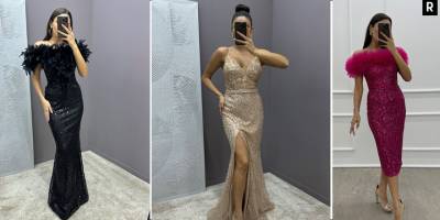 Payetli Abiyeler ve Balon Kol Tasarımlarla Bu Sezonun Gözde Abiye Trendleri