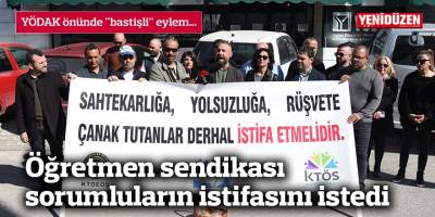 YÖDAK önünde "bastişli" eylem