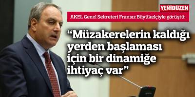 “Müzakerelerin kaldığı yerden yeniden başlaması için bir dinamiğe ihtiyaç var”