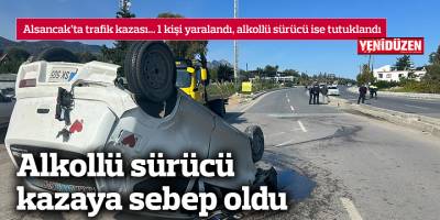 Alkollü sürücü kazaya sebep oldu