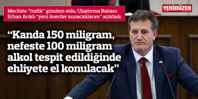 “Kanda 150 miligram, nefeste 100 miligram alkol tespit edildiğinde ehliyete el konulacak”