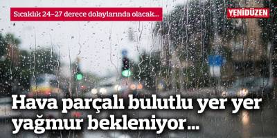 Hava parçalı bulutlu yer yer yağmur bekleniyor…