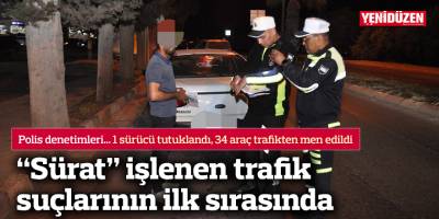 "Sürat" işlenen trafik suçlarının ilk sırasında