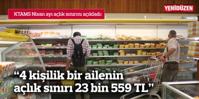 “4 kişilik bir ailenin açlık sınırı 23 bin 559 TL”
