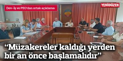 “Müzakereler kaldığı yerden bir an önce başlamalıdır”