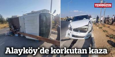 Alayköy'de korkutan kaza