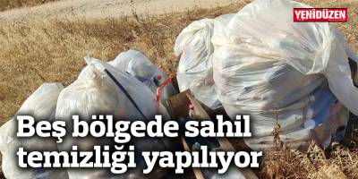 Beş bölgede sahil temizliği yapılıyor