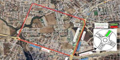 Metehan çemberinden Ortaköy’e gidiş 25 Temmuz'a kadar trafiğe kapalı