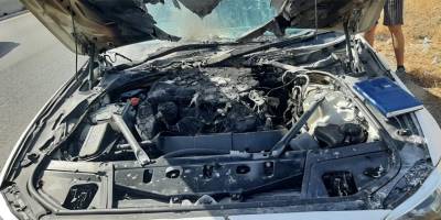 Girne- Lefkoşa anayolunda araç yangını…