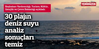 30 plajın deniz suyu analiz sonuçları temiz