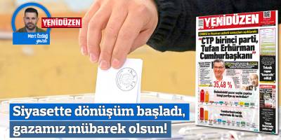 Siyasette dönüşüm başladı, gazamız mübarek olsun!