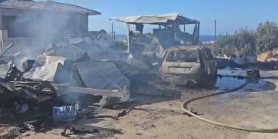 Alsancak'ta yaşam konteynerinde yangın