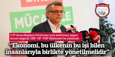 “Ekonomi, bu ülkenin bu işi bilen insanlarıyla birlikte yönetilmelidir”