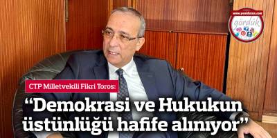“Demokrasi ve Hukukun üstünlüğü hafife alınıyor”