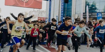 Çocuklar da maraton heyecanına ortak oldu