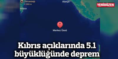 Kıbrıs açıklarında 5.1 büyüklüğünde deprem