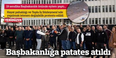 Başbakanlık önünde 'patatesli' eylem...