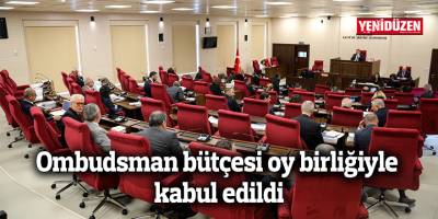 Ombudsman bütçesi oy birliğiyle kabul edildi