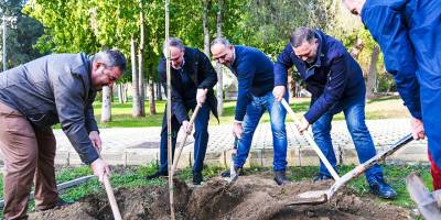 Lefkoşa Çağlayan Parkı’nda iki toplumlu ağaçlandırma çalışması yapıldı