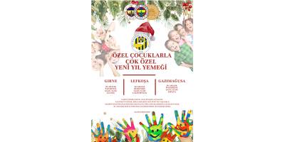 KKTC FBİDER’den özel eğitim okullarındaki çocuklara yeni yıl yemeği