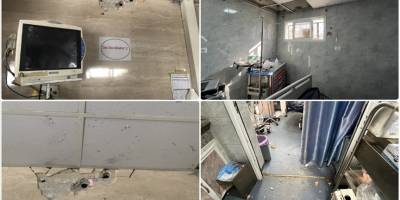 Gazze Şeridi'nin kuzeyindeki Kemal Advan Hastanesi İsrail saldırısında ağır hasar aldı