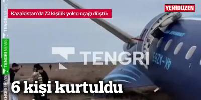 Kazakistan'da 72 kişilik yolcu uçağı düştü: 6 kişi kurtuldu