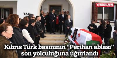 Kıbrıs Türk basınının “Perihan ablası” son yolculuğuna uğurlandı