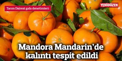 Mandora Mandarin'de kalıntı tespit edildi