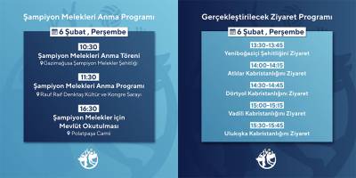 Şampiyon Melekler 6 Şubat’ta anılacak