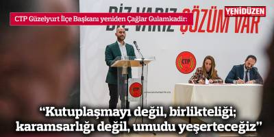 “Kutuplaşmayı değil, birlikteliği; karamsarlığı değil, umudu yeşerteceğiz”