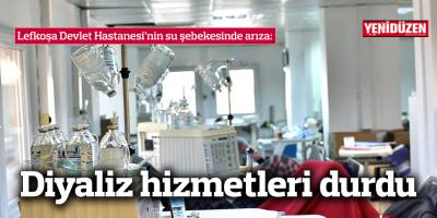 Lefkoşa Devlet Hastanesi'nin su şebekesinde arıza