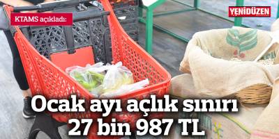 Ocak ayı açlık sınırı 27 bin 987 TL