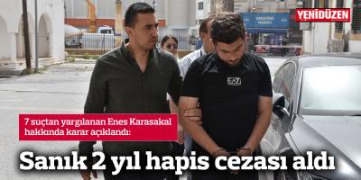 Sanık 2 yıl hapis cezası aldı