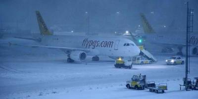 İstanbul’daki kar yağışı nedeniyle yarınki 8 uçak seferi iptal edildi